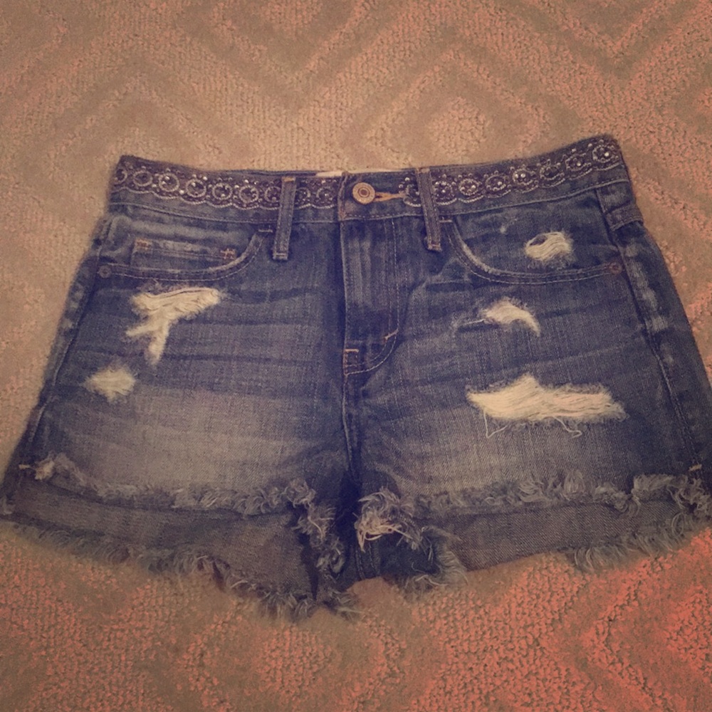 Abercrombie and Fitch high wasted jean shorts